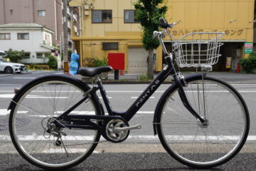 軽快なアルミフレーム！カゴもサビにくいステンレス製の自転車です！ [サカモトテクノ　ペンタスライト]